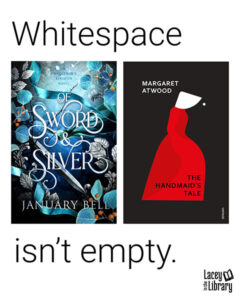 Whitespace isn't empty. Book cover comparisson with one busy background and another with a minimalist design
