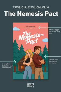 "Cover to cover review of The Nemesis Pact", image of the book cover.