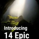 Person stands on rocky hill that seems to be inside a cavern. Text Overlay: Introducing 14 Epic Series Starters
