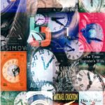 Collage of book covers and clocks