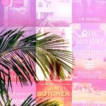 Collage of summer themed books and images
