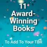 Confetti background. Text: 11 Award-Winning Books to add to your TBR