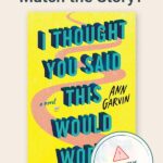Does the cover match the story? Image of the book cover and a sticker that has a caution symbol and says "slightly misleading"