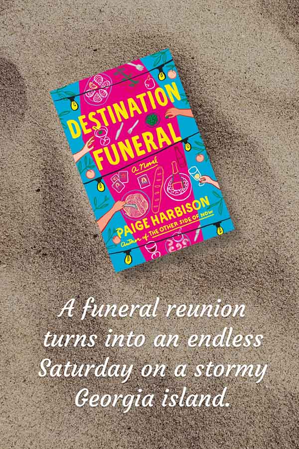 Destination Funeral book in the sand