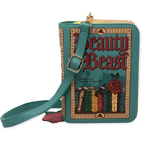 Book Purse - Beauty and the Beast, green crossbody