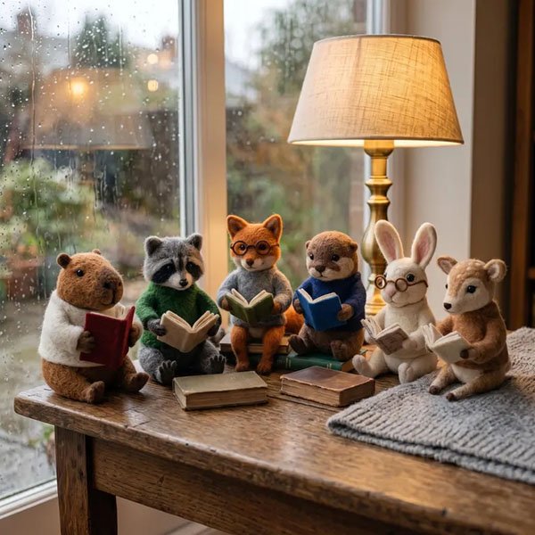 Felt Animals Reading