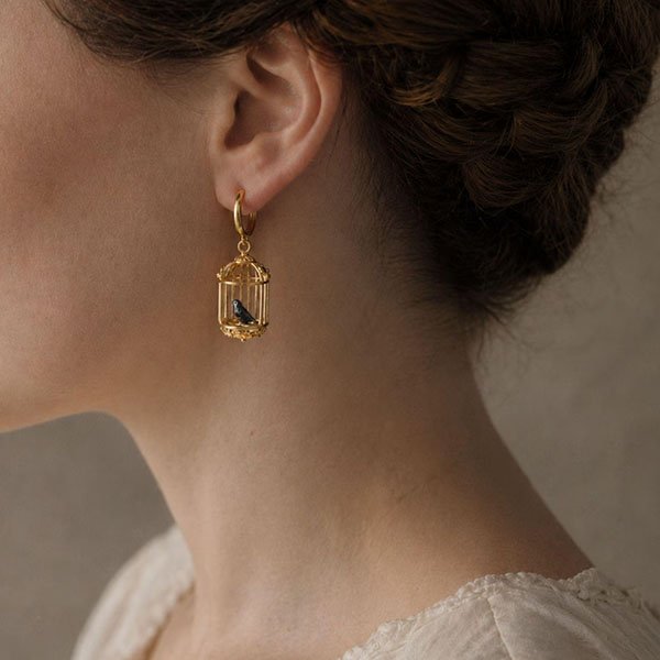 Jane Eyre Birdcage Earrings