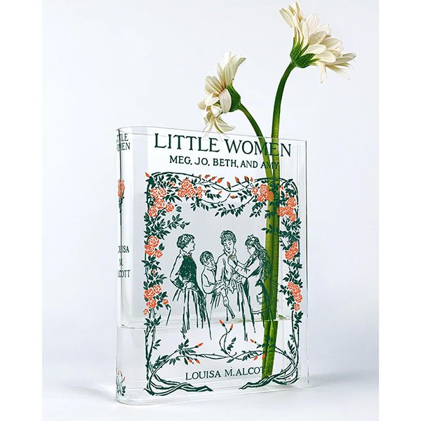 Little Women Clear Book Shaped Vase