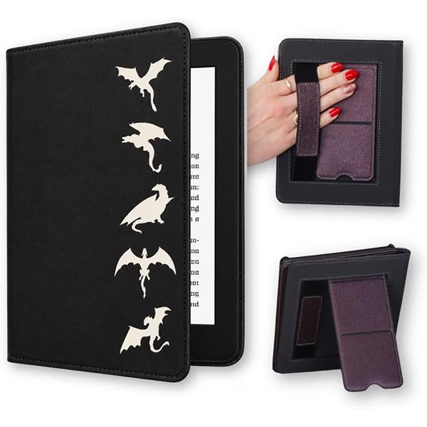 Travel kindle case with strap and stand