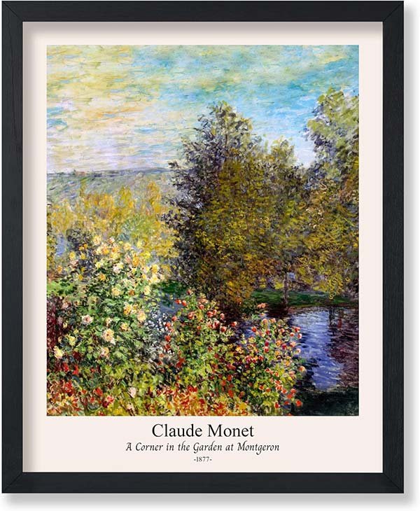 Monet Garden Framed Print